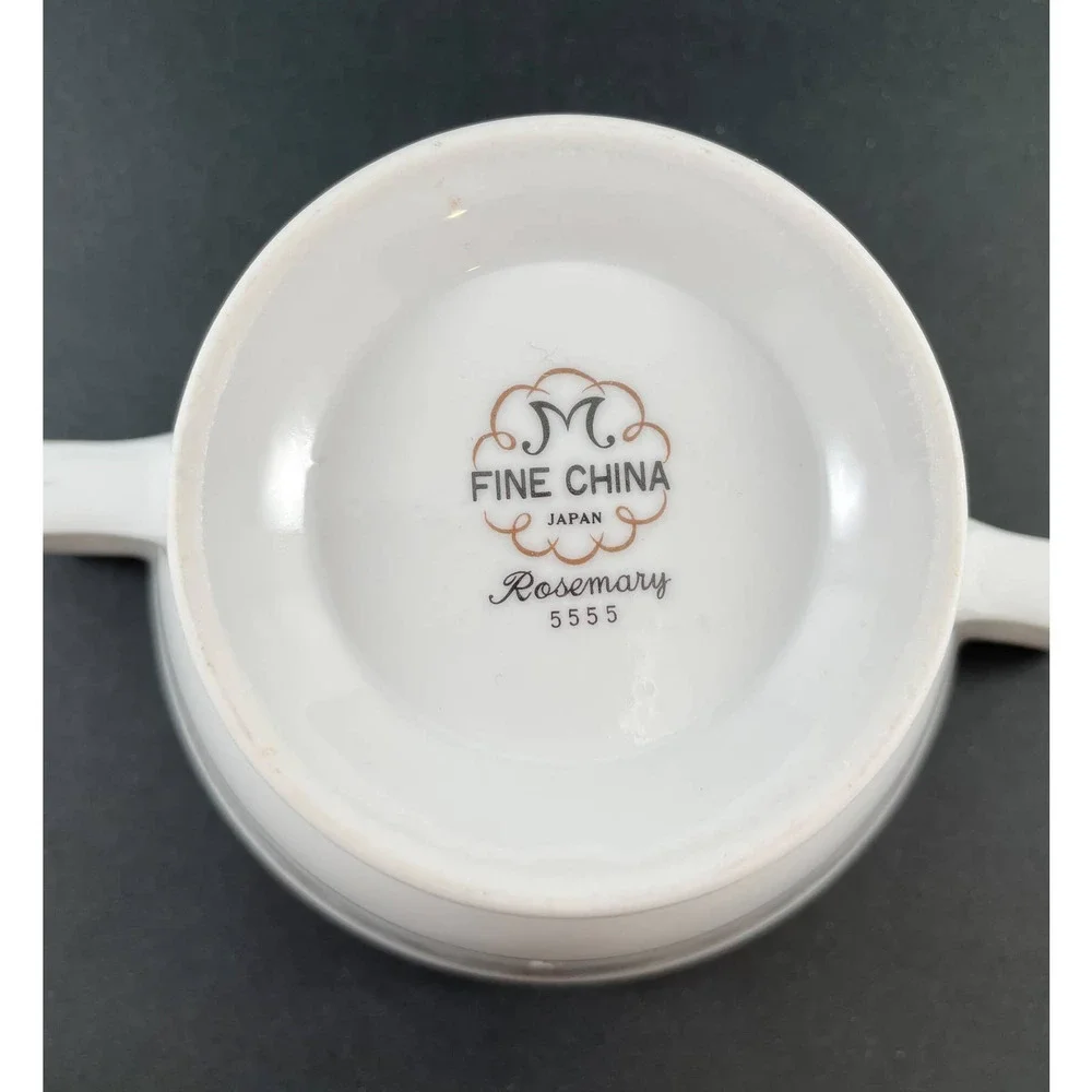 M Fine China rosemary pattern